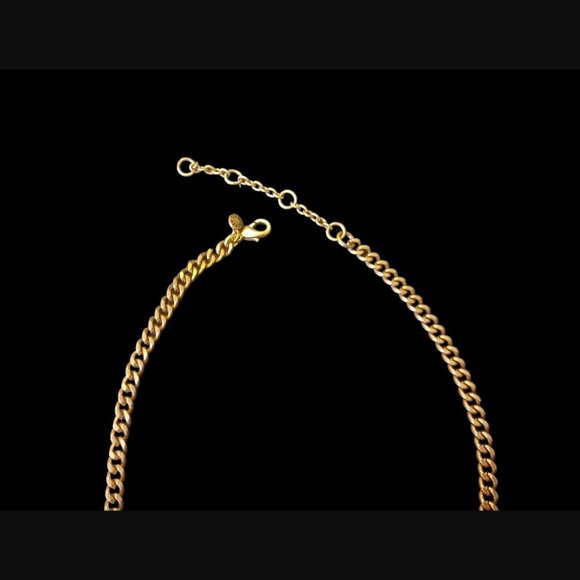 J.crew Gold Tone Acrylic Stone Clear Shield Chunky Statement Collar Necklace - Picture 9 of 9